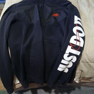 Nike Black Hoodie with Just Do It Sleeve